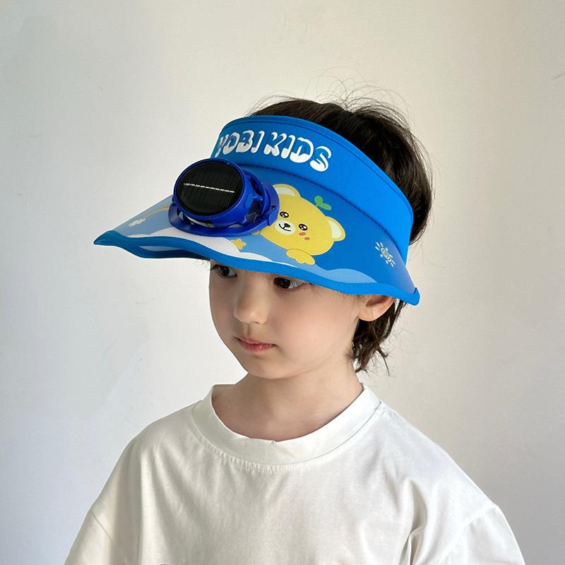 Solar Children's Fan Hat Summer Cartoon Sun Protection Sun Hat Girl Girl Outdoor Sun Hat