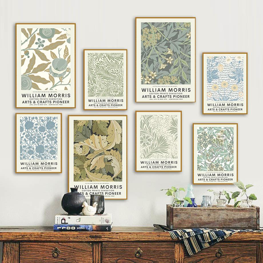 William Morris Museum Utställning Galleri Väggkonst Nordiska affischer Dukmålning Och tryck Väggbilder för vardagsrumsinredning