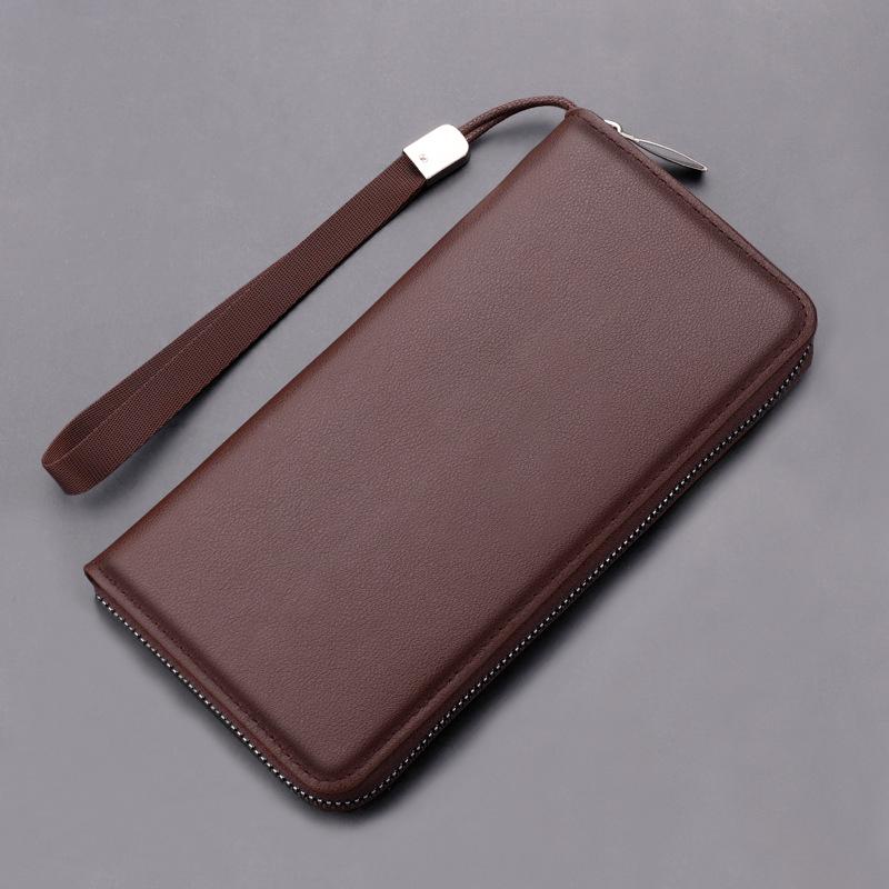 Men's Business Zipper Clutch: Large Capacity, Fashionable Handbag & Phone Wallet