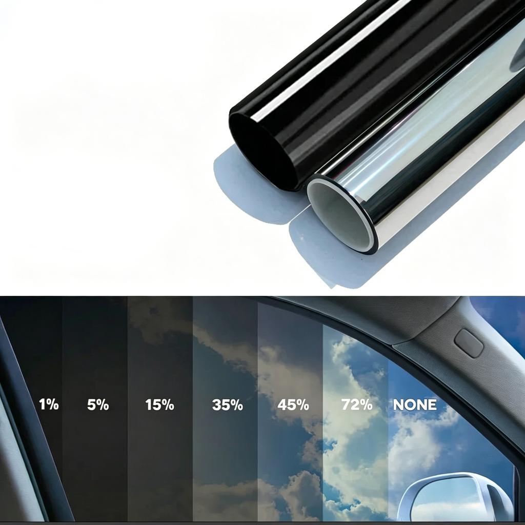 Car PET Sun Protection Film Heat-Insulating Film Self-Adhesive Window Film UV Protection Heat-Insulating Film for Home Car Use