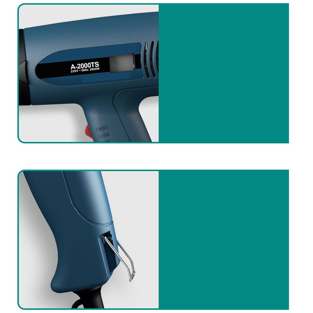 Hot Air Gun Portable Temperature Control Heat Shrink Film Baking Gun Industrial Digital Display High Power Handheld Hot Air Gun