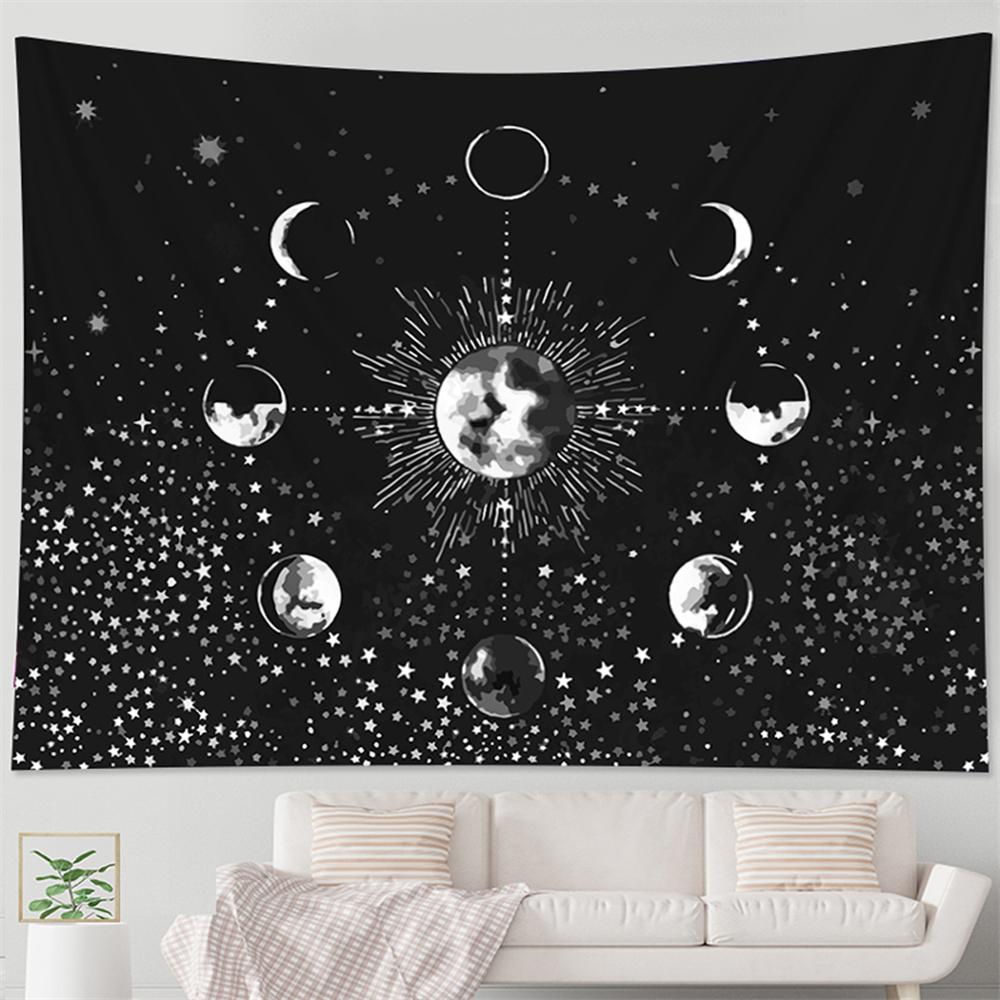 Freya Witchcraft Sun Moon Tapestry  Bohemian Polyester Wall Hanging