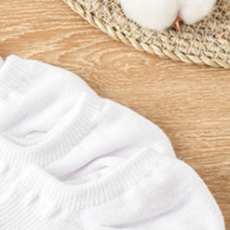 Popcorn   Kiki Dame S 90 Graders Rettvinkelsokker Hvit