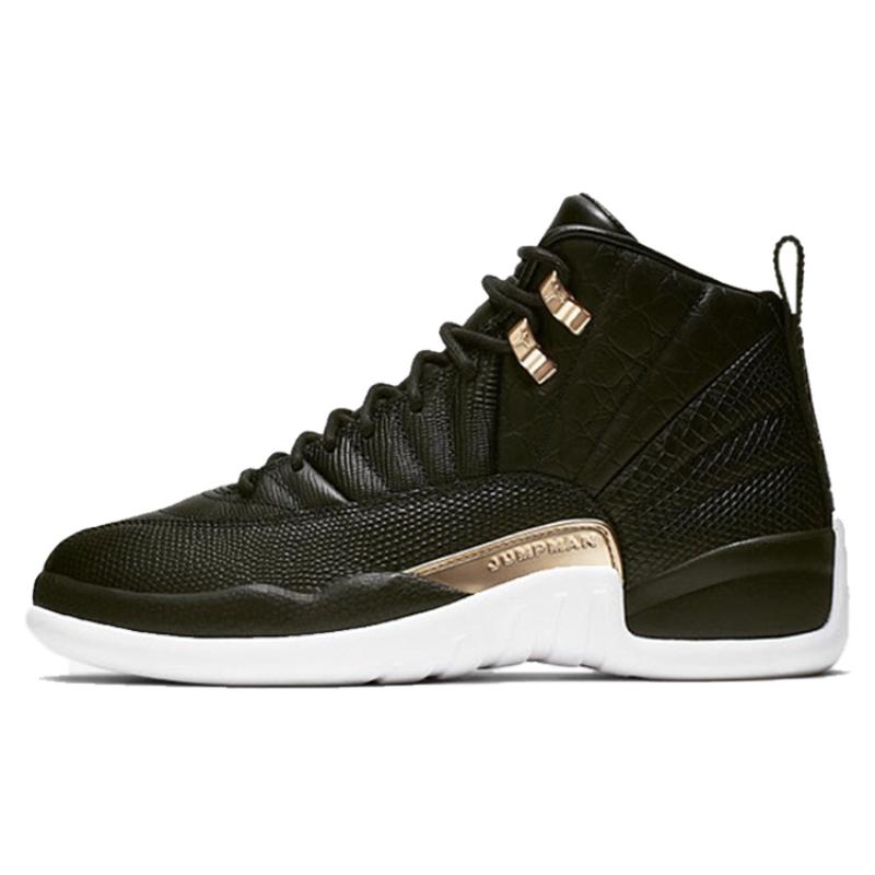 

Jordan 12 Retro Black Metallic Gold White Women s Jordan AO6068-007 35.5