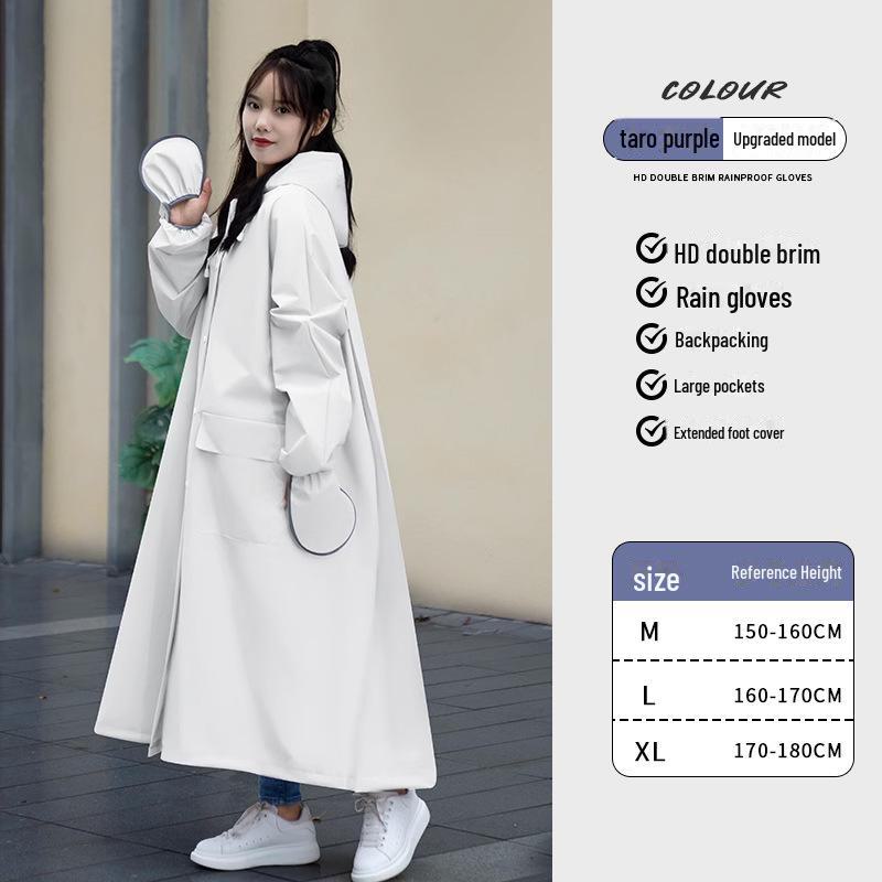 

Женский электромобильный полноразмерный длинный непромокаемый плащ 2024 года XL [Height: 170-180cm]