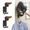 Helmhalterung Wandmontage Holz & Karbonstahl Rostfrei 6,1/10,04 Zoll für Motorradgarage