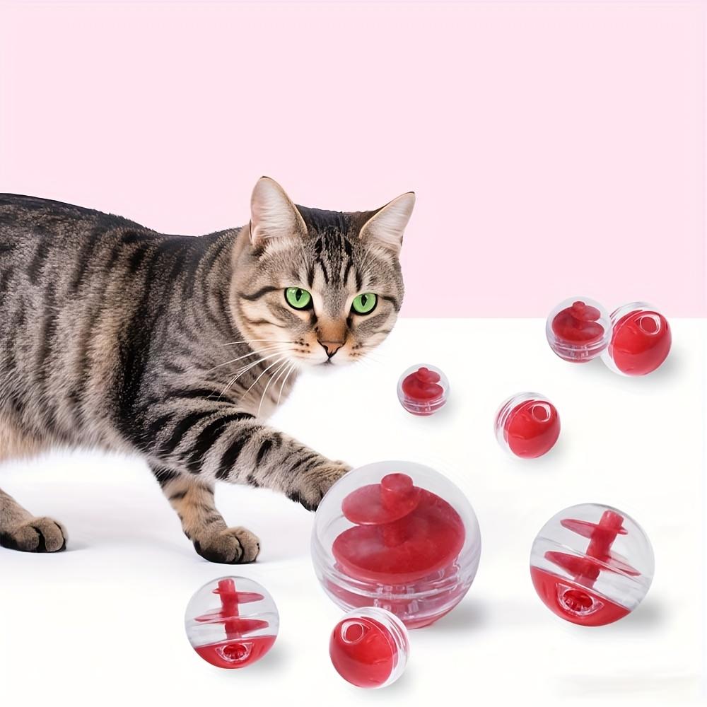 Pet Spiral Treat Dispenser Ball Toy for Cats, Red Treat Dispenser Ball