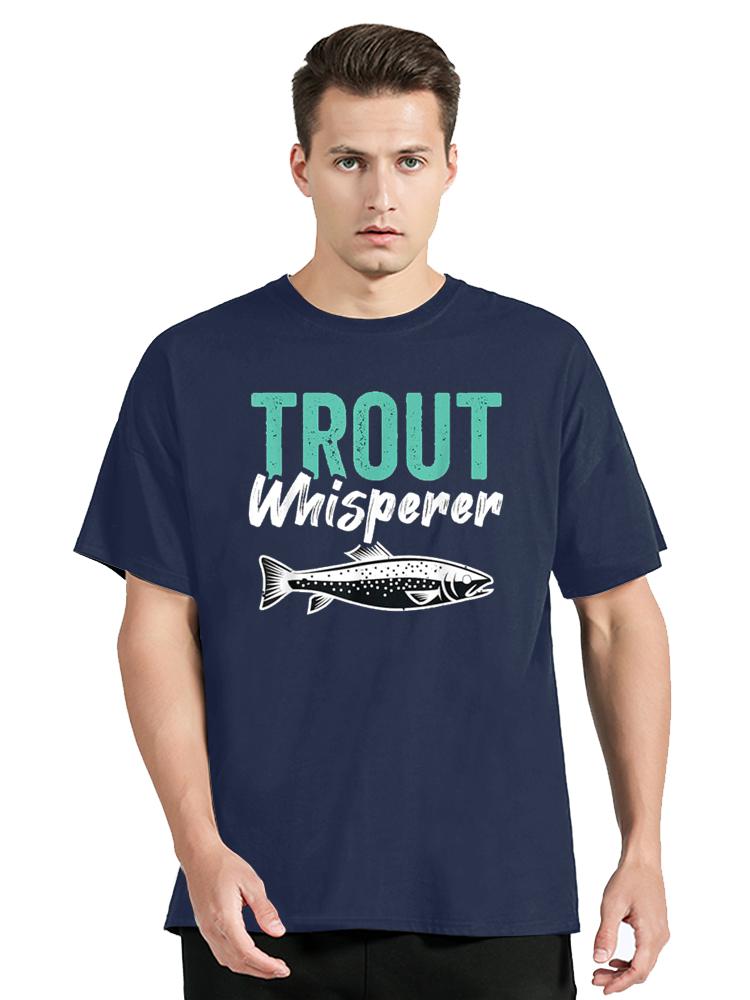 Unisex Tshirts Trout Fishing Steelhead Rainbow Trout Whisperer Gift Cotton Tee Shirt Fisherunisex Lake Time T Shirt  Gift Clothes