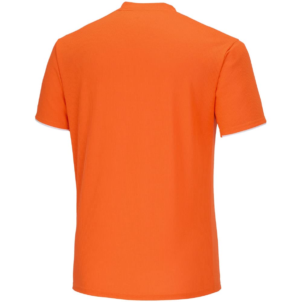 Mizuno Badminton Wear Dry Aeroflow Game Short Highly Easy to Move Soleil Size S Shirt, Sleeve, Breathable, in, 72MAA001, Orange,