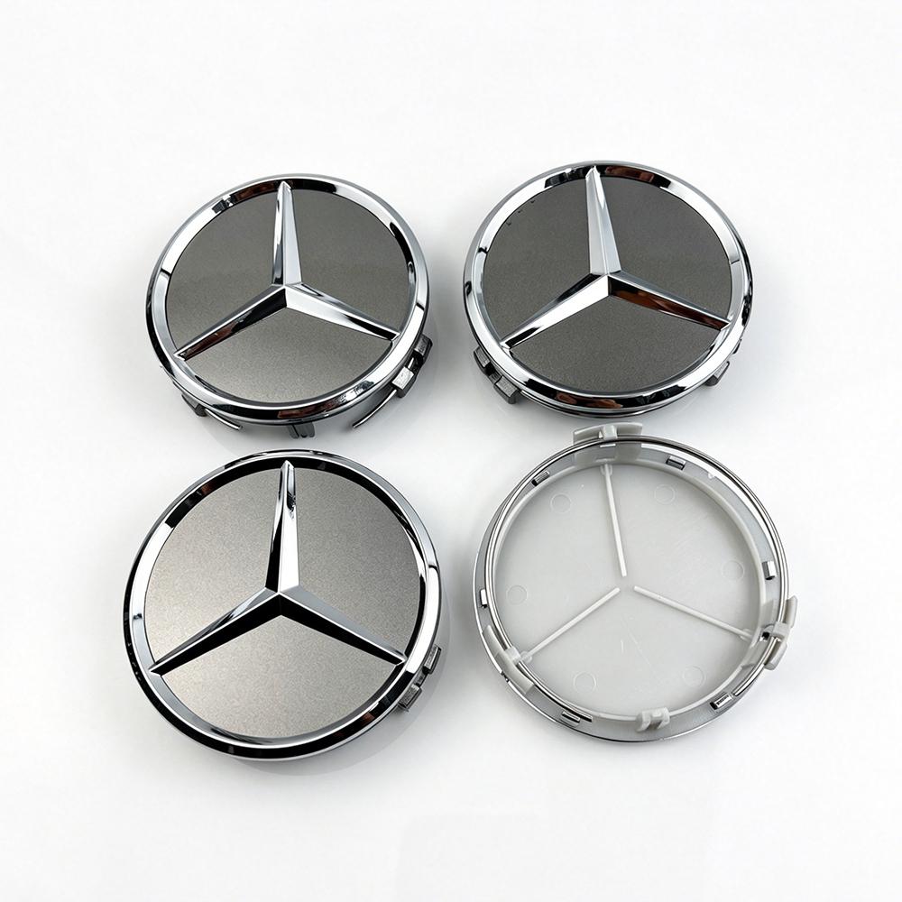 For Benz W2032026 New Car Wheel Center Hub Caps Cover 4Pcs 75mm for Mercedes Benz Amg logo B/C/E/S Class A Class C200L GLC GLK CLA W166 W163 W221