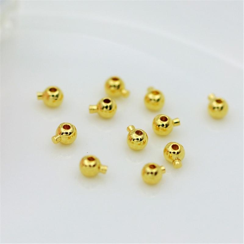 Set of 20 Round Bracelet Connector Clasps Positioning Bead for Necklaces Fashionable Spacer Beads for Jewelry Making