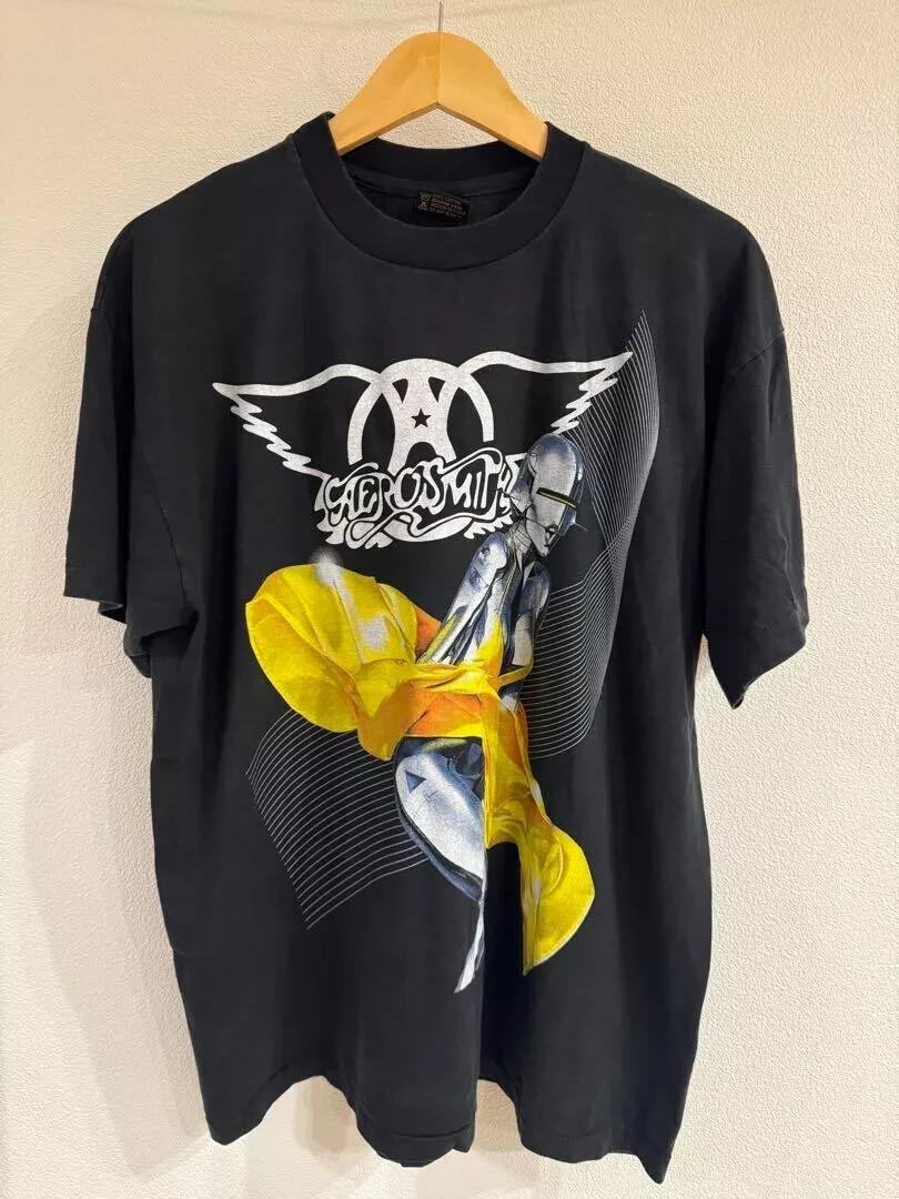 Винтажная футболка Aerosmith 2001 года, тур Just Push Play, Хадзимэ Сораяма, черная, все размеры M