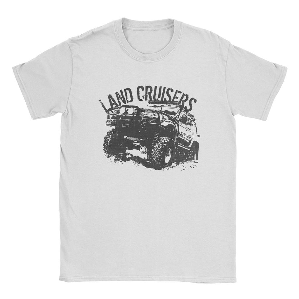 Land Car Cruiser J80 Route T-Shirt Homme Vintage Série 80 T-Shirt Coton Vintage Col Rond Manches Courtes T-Shirt Nouveauté Hauts