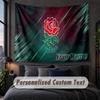 Custom Name Text Tapestry,England Rugby Decorative Wall Hanging, Background Tapestry For Home Bedroom