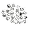 Pack of 24 Stylish Silver Gothic Rings for Men and Women Y2K Style Featuring Skull Cross Heart and Butterfly Elements