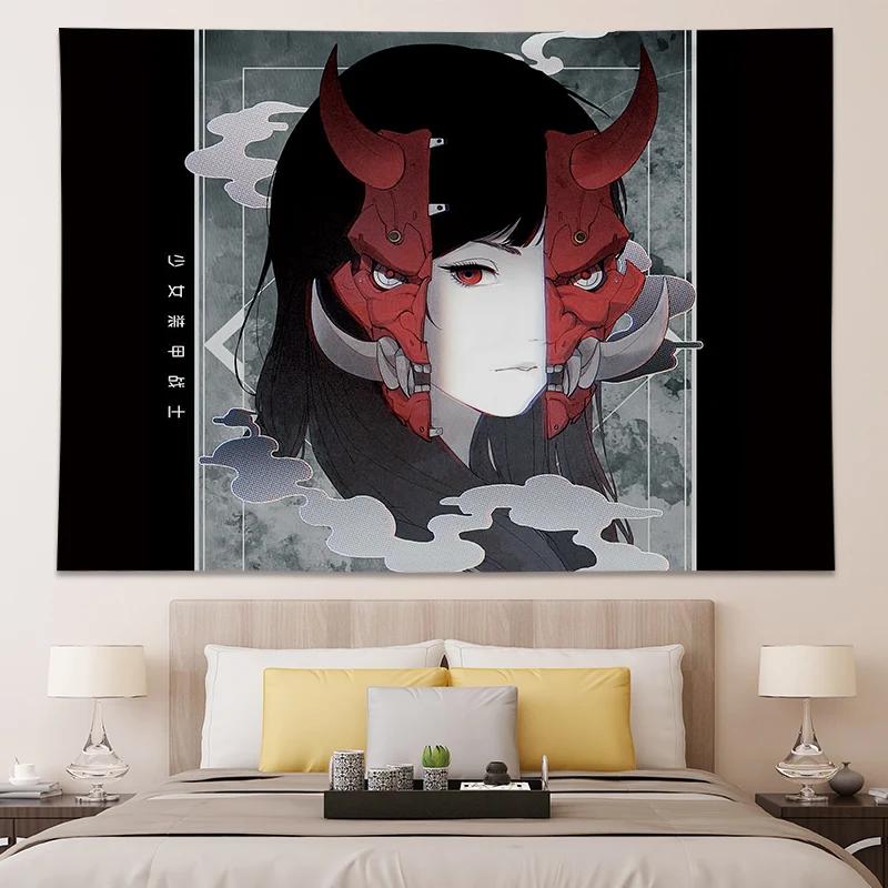 Japanese Teen Room Decoration Posters and Prints Kawaii  Anime Large Tapestry Bedroom Wall Murals Customizable
