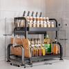 3-Tier Kitchen Countertop Spice Rack & Storage Shelf