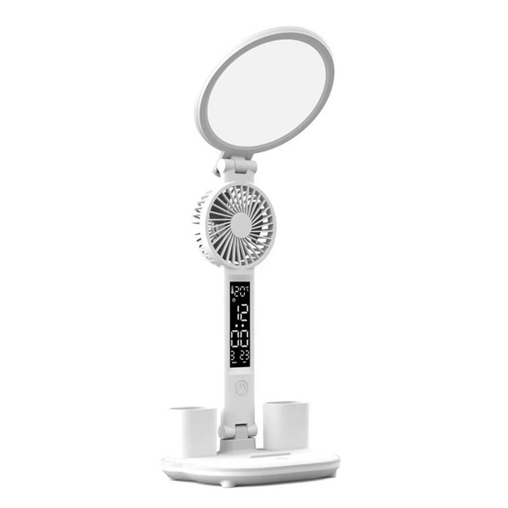 

Desk Reading Lamp With Fan Cool Breeze Lamp With Fan Touch Control Stepless Dimmable Light With Phone And Pen Holder For M белый