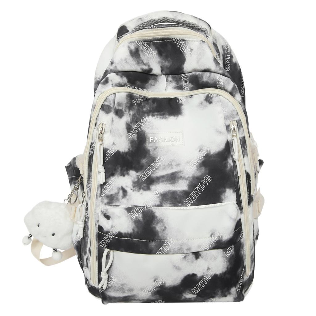 High value tie-dye backpack female niche trend large capacity student schoolbag leisure outdoor travel backpack male