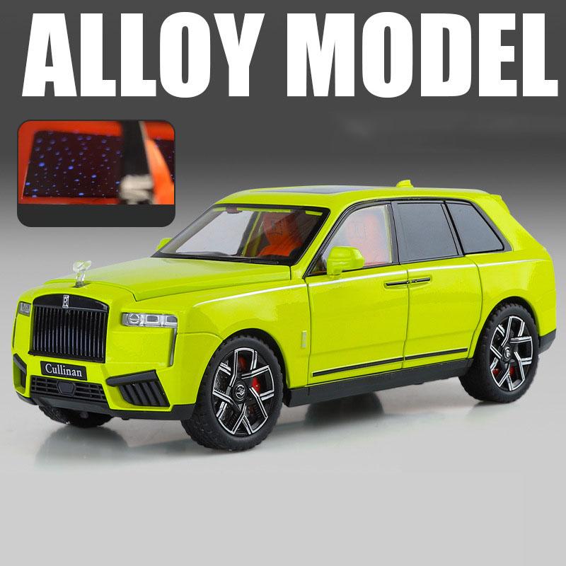 1/24 2025 Rolls Royce Cullinan SUV Alloy Luxury Car Model Diecasts Metal Car Vehicles Model Sound Light Simulation Kids Toy Gift