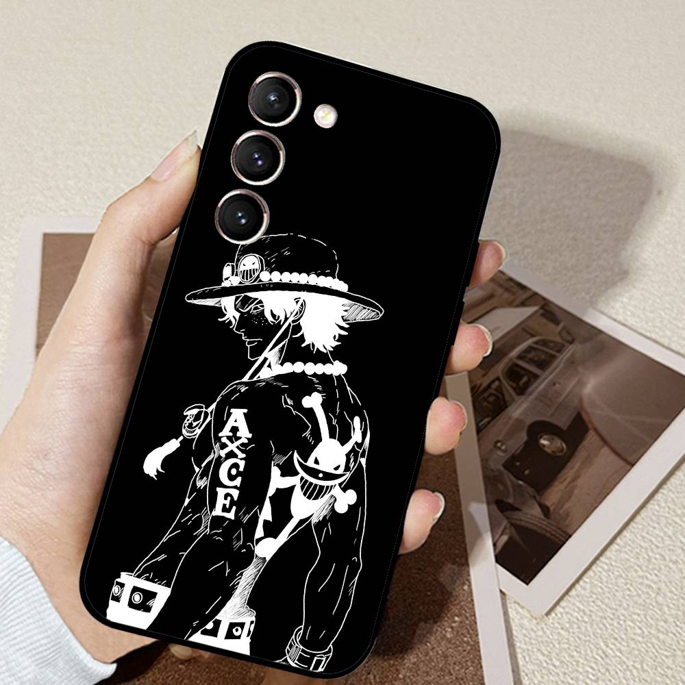 

ASCE C-Portgas D S-Ace Phone Case Black Ultra-thin Shockproof Case For Samsung S24/S25/S22/S30/Note20/Lite/Ultra/5G/Plus/FE S21fe