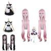 Nekopara Chocola Vanilla Katzen-Maid-Kleid Japanisches Anime Cosplay Kostüm Perücke