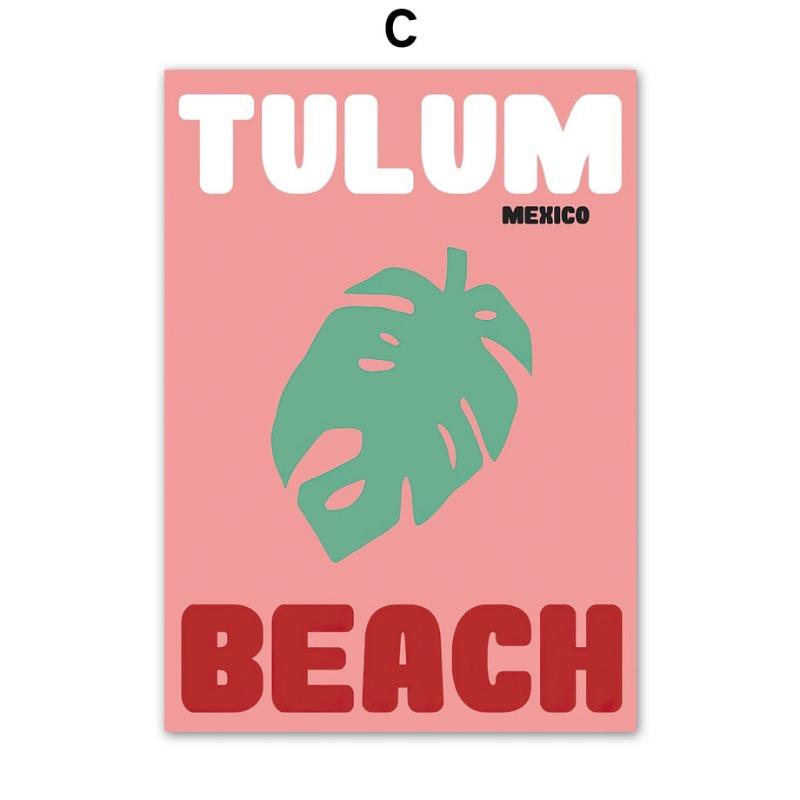 Ibiza Tulum Greece Travel Series Wall Art Canvas Painting Abstract Posters and Prints Hotel Bar Pictures For Living Room Decor