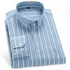 New Men's Oxford Shirts Long Sleeve 100% Cotton Casual Plaid Soft Regular Fit Formal Dress Shirt Social Blouse Male Clothes 7XL