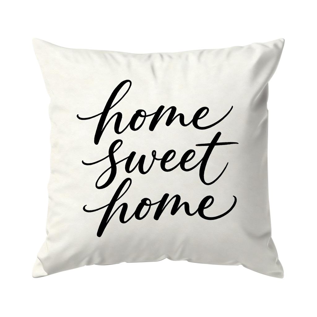 Sweet Home Cushion Pillowcase Printed Polyester 40/45/50cm Throw Pillowcover Decorative Sofa Cushion Pillowslip Home Decor