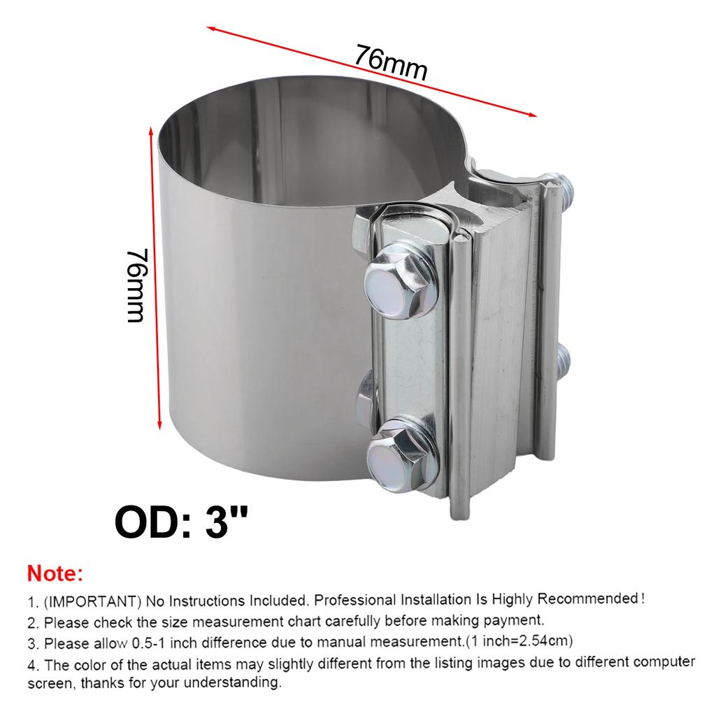 Joiner Sleeve Clamp Pipe Connector Adjustable Exhaust Joiner Sleeve Clamp Muffler Tube Enhanced Car Performance