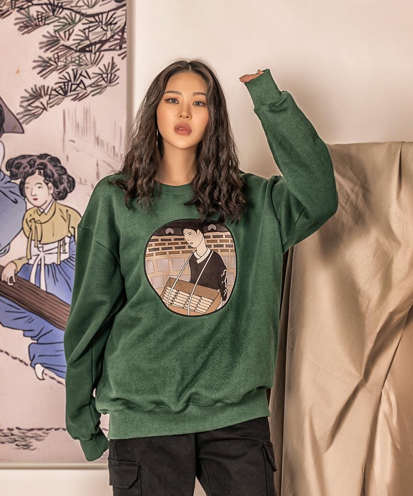 Asiha M Ash20-05Sw Minhwa N3 Sweatshirt Green