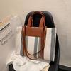 Large-capacity Commuter Bag Women's Spring and Summer New Striped Shoulder Bag Casual Tote Bag Versatile Tote Bag
