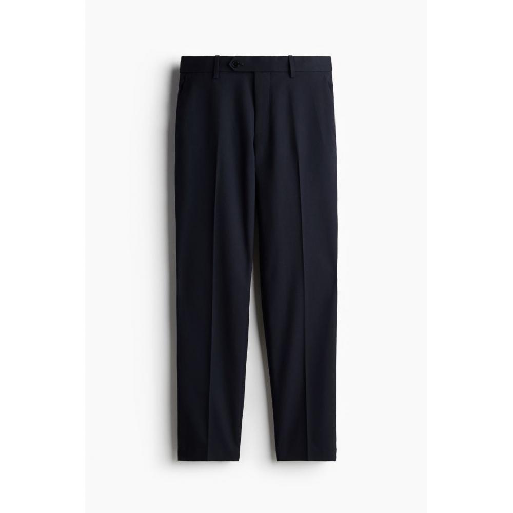 H M Regular Fit Suit Pants Navy Blue
