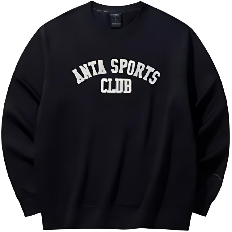 

Anta Lifestyle Series Sports Casual Crew Neck Pullover Sweatshirt Men sweatshirt Black 152448706N-4 XL
