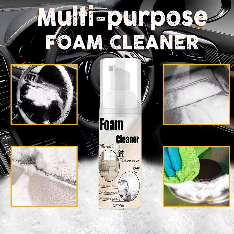 Foam Cleaner - Heavy-Duty Degreaser for Car Interiors, Home Kitchen, Upholstery & Household Surfaces