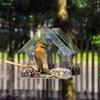 Clear Acrylic Window Bird Feeder with Suction Cups,House-Shaped Wild Bird Feeders for Outside,Garden & Window Viewing