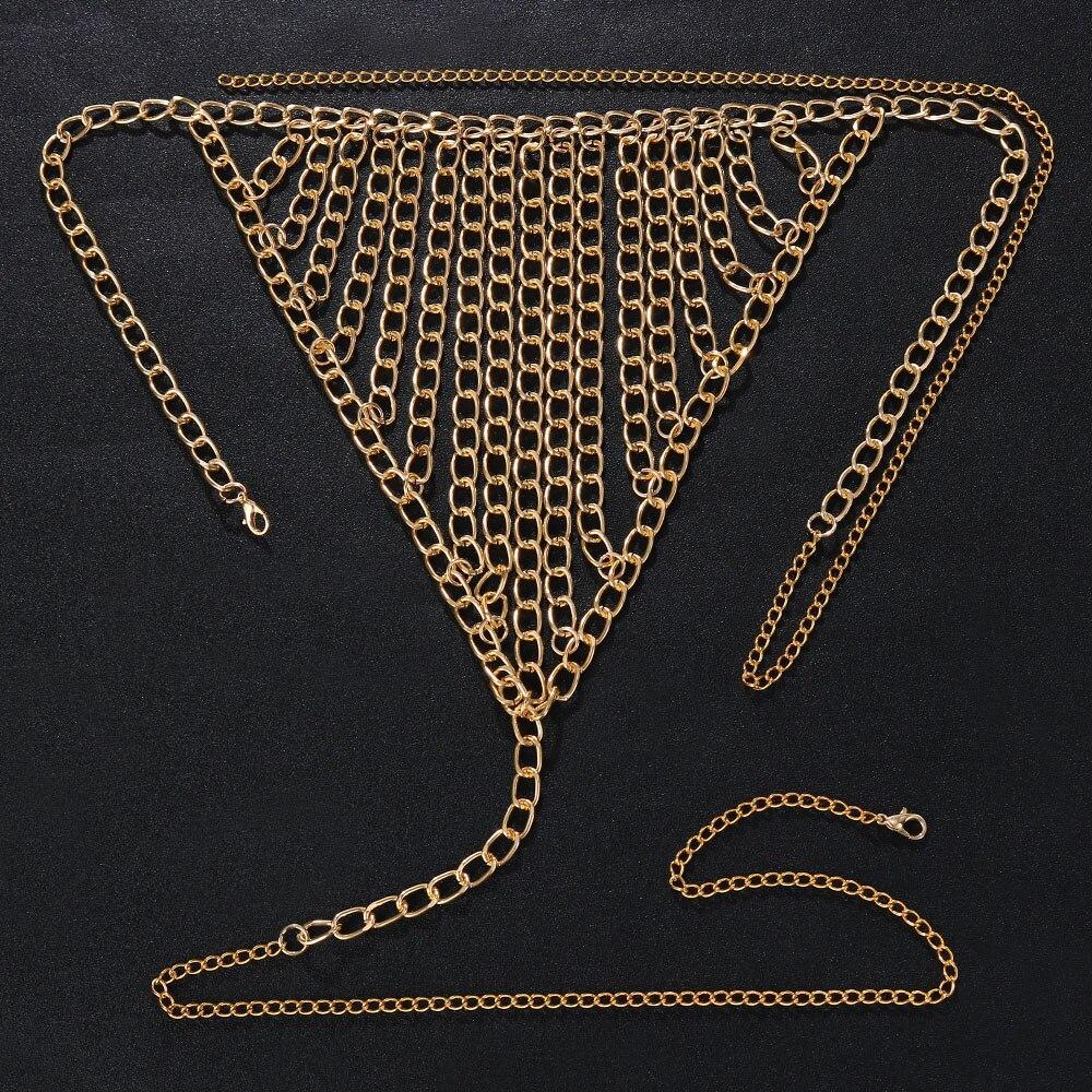 Punk Gothic Metal Bikini Body Chain Briefs T-back Waist Chain Thong Chain Lingerie Femme Sexy Sexy Panties Sexy Underwear Women Sexy