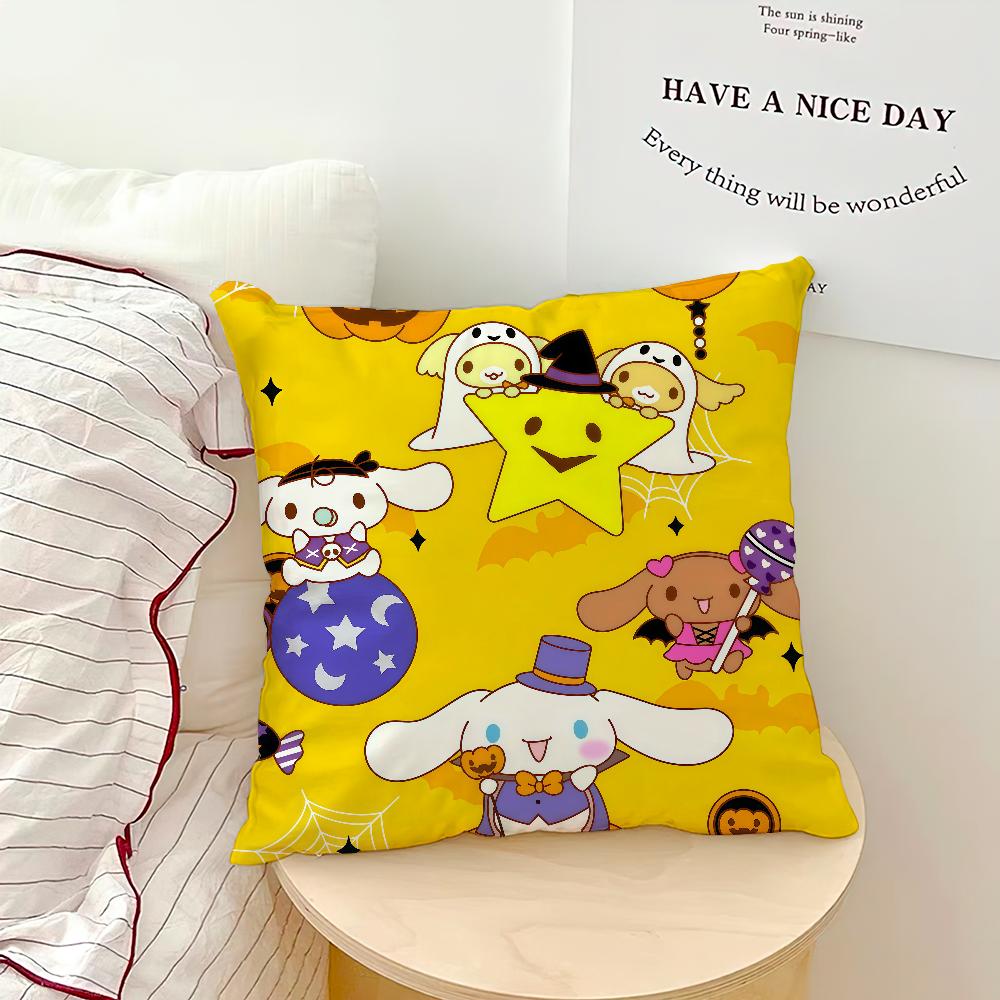 Cushion Cover Soft Pillow Art Case For Sro Sofa Living Room Halloween C-Cinnamoroll Home Kawaii Decor Protective Cartoon Covers