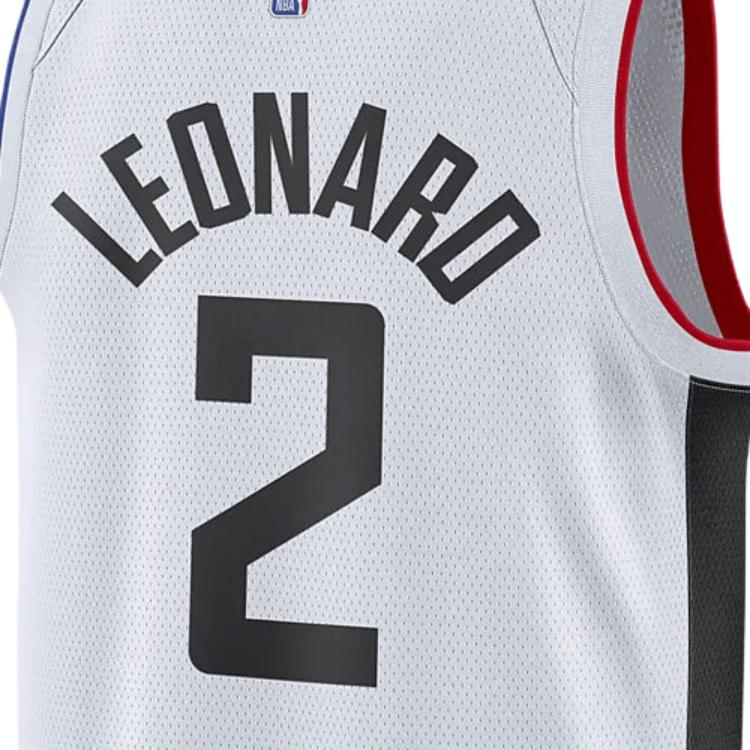 Nike NBA City Edition LA Clippers Kawhi Leonard No. 2 Breathable Basketball Jersey Men Tops White AV4644-102