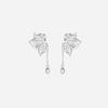 Real 925 Silver Hollow Butterfly Short Tassel Stud Earrings For Women Classic Fine Jewelry Light Luxury Accessories