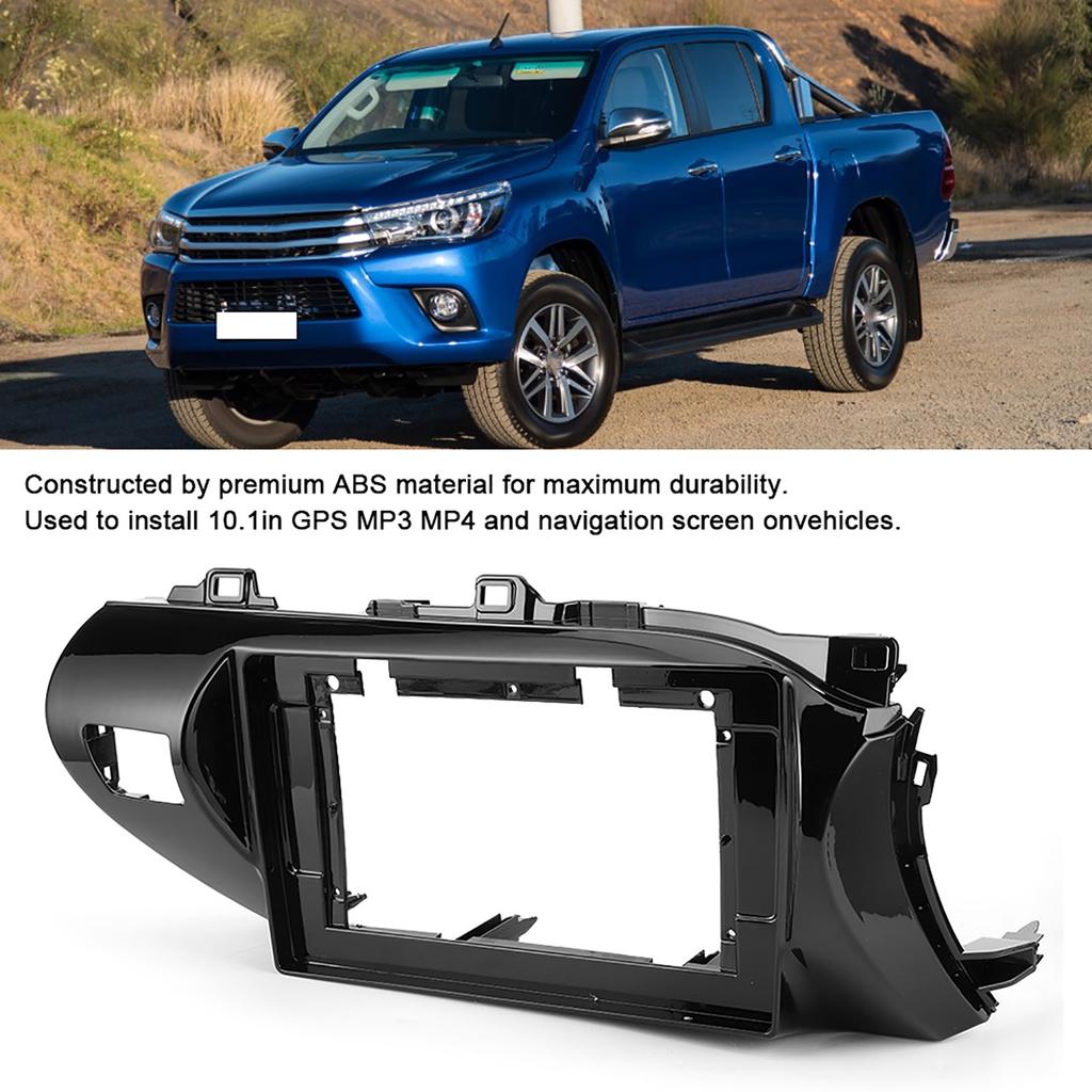 10.1in Car Radio Fascia Panel GPS Navigation Frame with Power Cord Fit for Hilux 2014?2019 RHD