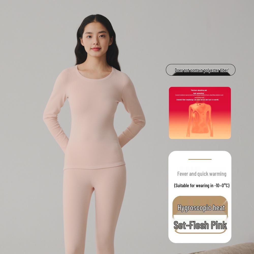 Women's Acrylic Thermal Fleece-Lined Underwear Set