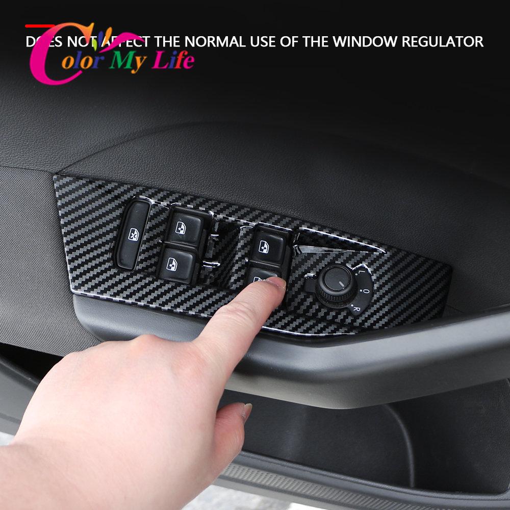 4pcs/set For Volkswagen VW T-cross Tcross 2018-2023  ABS Decorative Frame Window Regulator Control