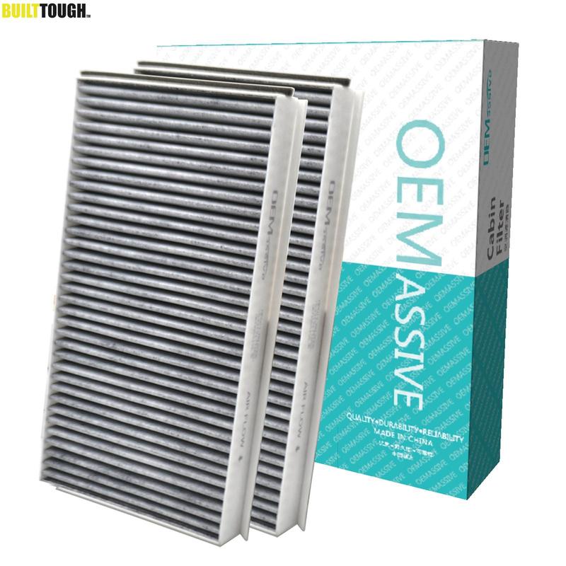 2x Car Pollen Cabin Filter Activated Carbon For BMW 5 6 Series Alpina B5 B6 E60 E61 E63 E64 2004 2005 2006 2007 2008 2009 2010
