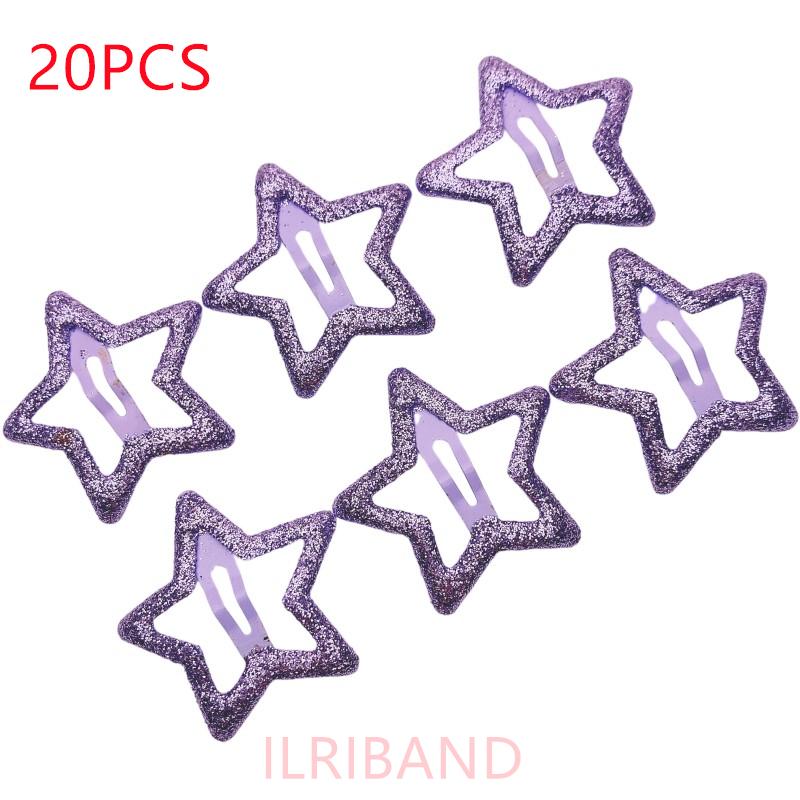 20pcs/lot 3CM Mini Star Hair Clip Kids Glitter Metal Hair Clips Barrettes Hairpins Girls Hair Accessories Headwear Styling Tools