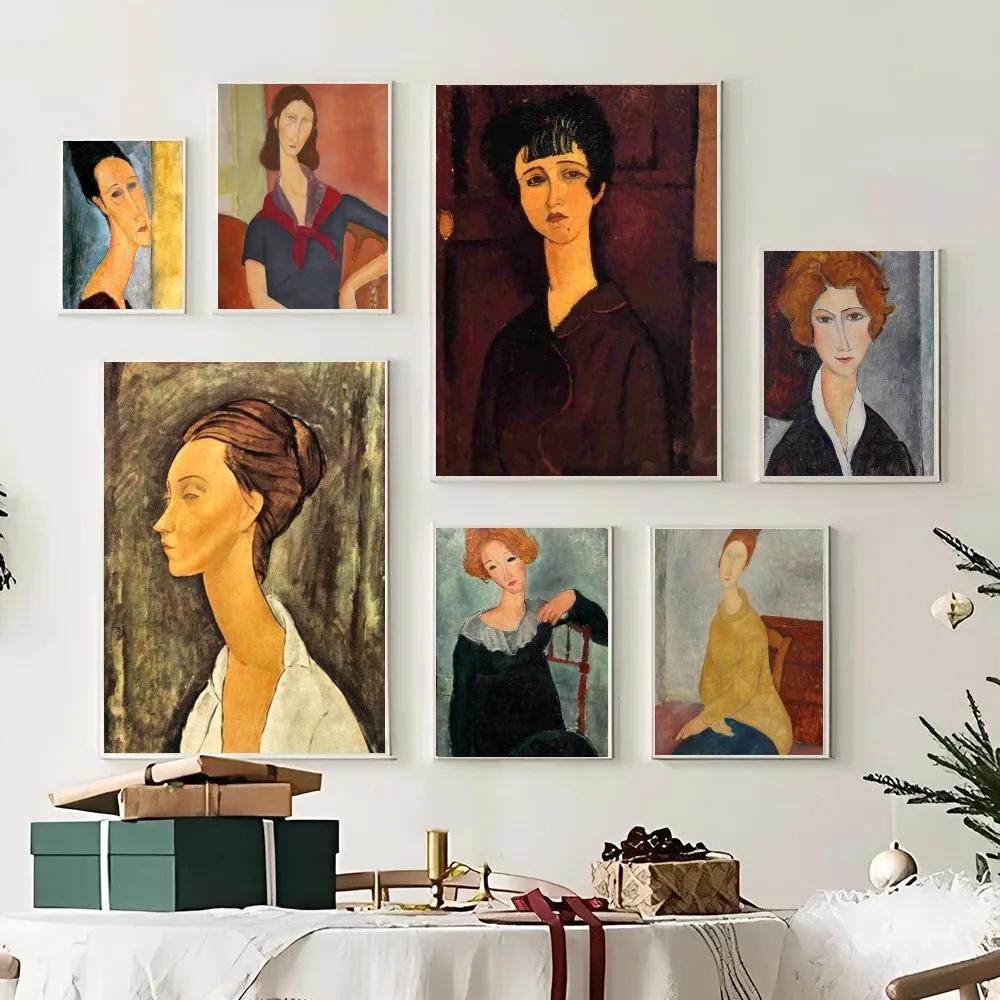 

1 шт. Современная картина Амедео Модильяни, постер, бумага, печать, дом, спальня, вход, бар, кафе, искусство, живопись, украшение 21cm×30cm NoFrame