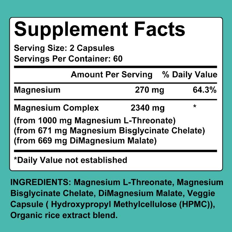 Magnesium Complex 120 Capsules Dietary Supplement