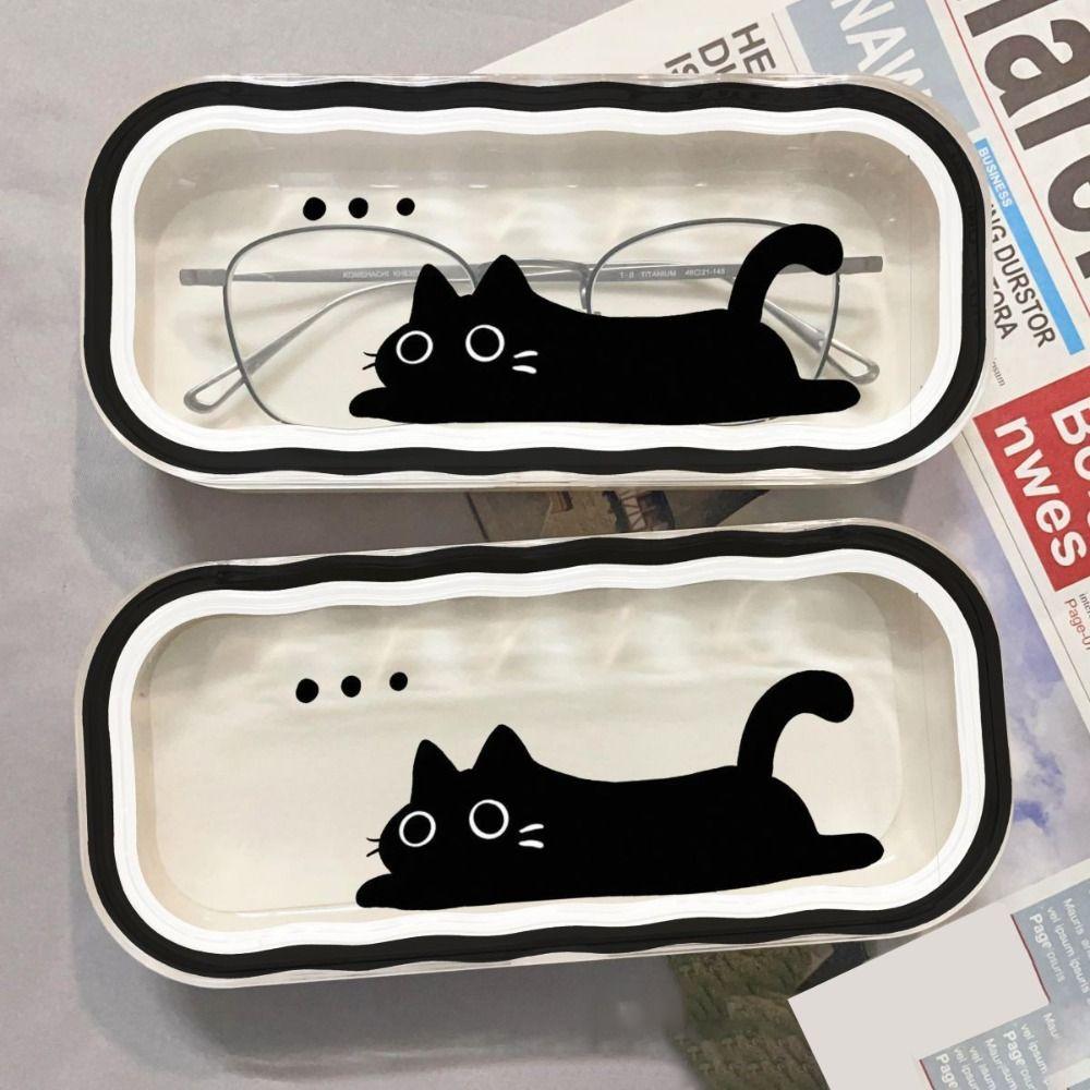 Plastic Puppy Glasses Case Visible Transparent Sunglasses Storage Box Cartoon Animals Portable Glasses Protective Case Gifts