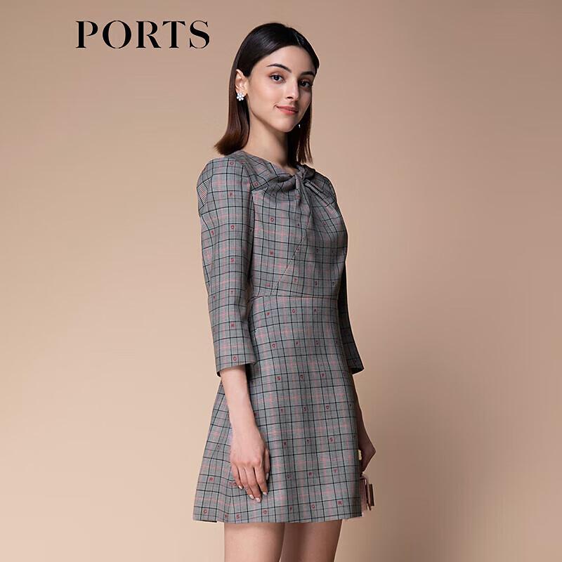 PORTS Women's Autumn/Winter Elegant Midi Dress