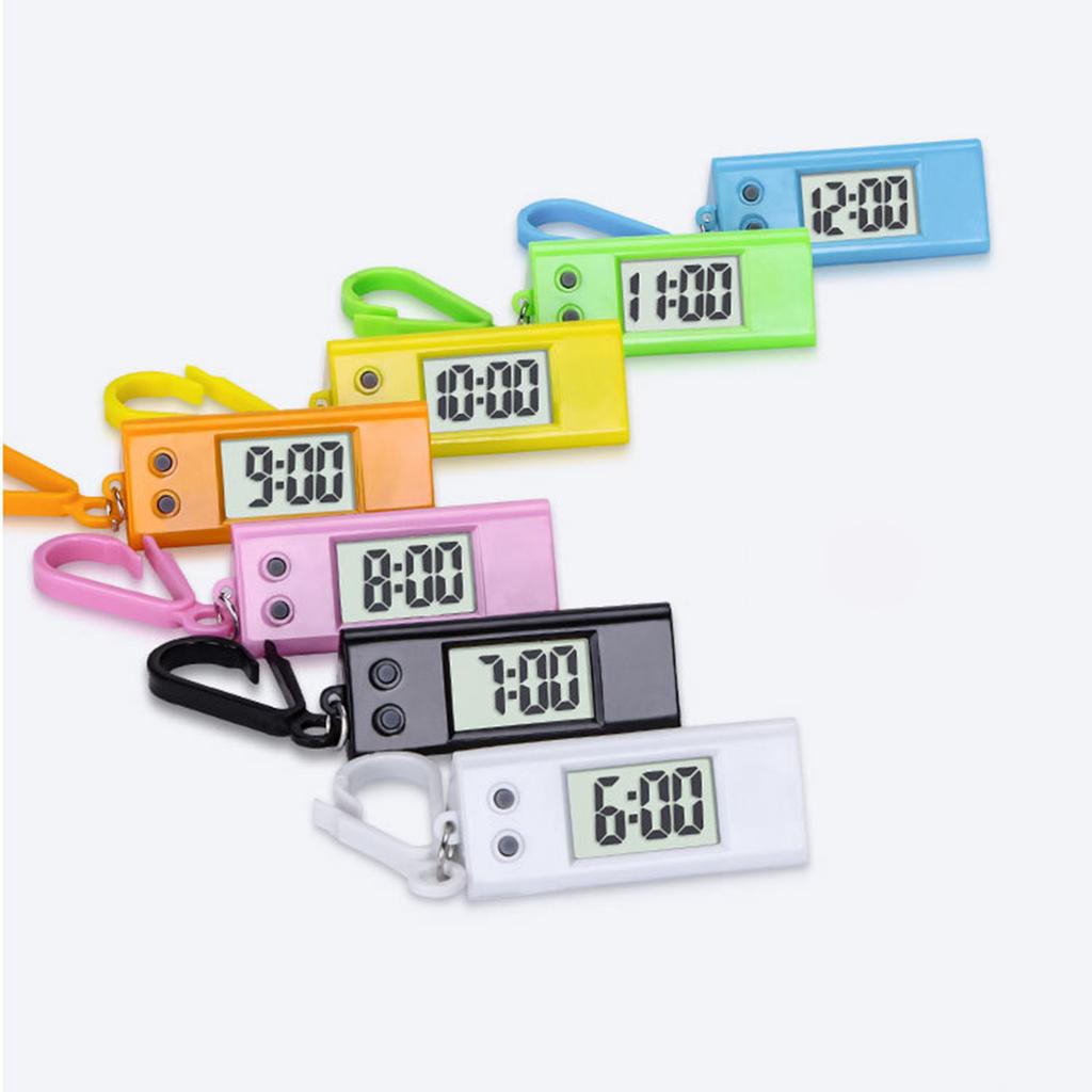 Pocket Sized Digital Watch with Keychain Convenient Electronic Clock for Travelers and Student Reliable Timekeeping Tool